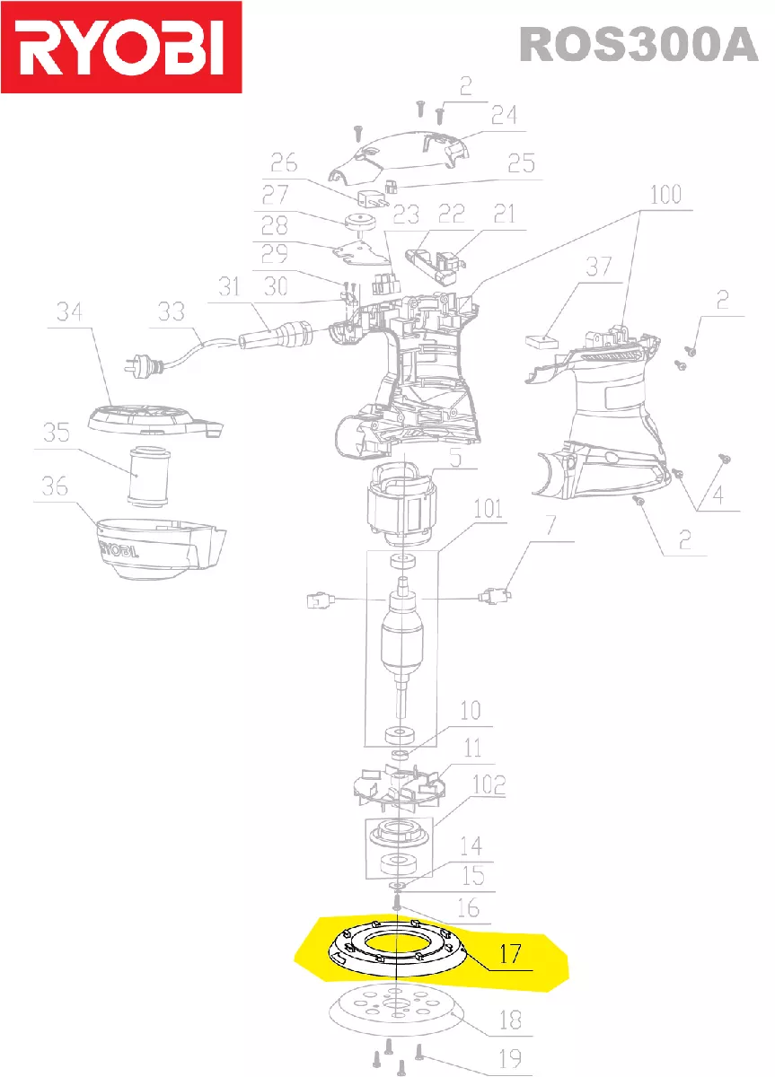 Cloche anti-poussière réf. 5131030642 Ryobi